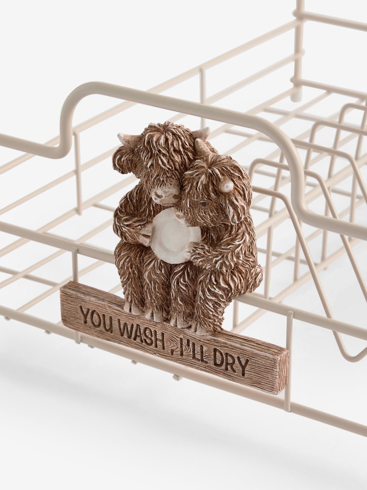 Cream Hamish The Highland Cow Dish Drainer - Image 4 of 4 Cream Hamish The Highland Cow Dish Drainer - Image 4 of 4