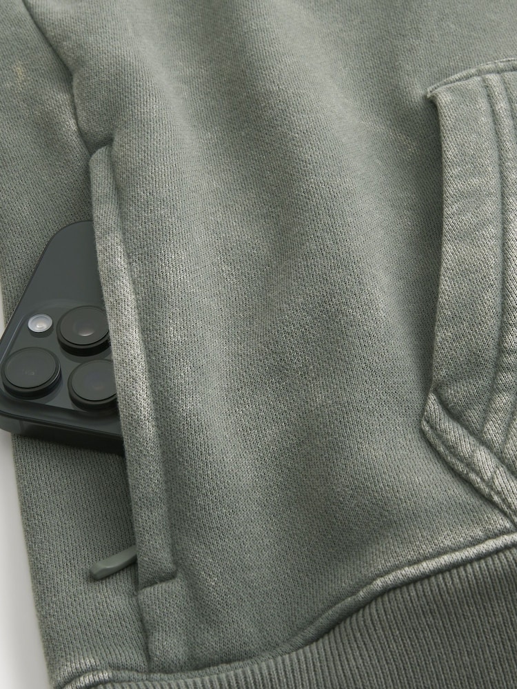 Hollister Green Boxy Hoodie - Image 4 of 4