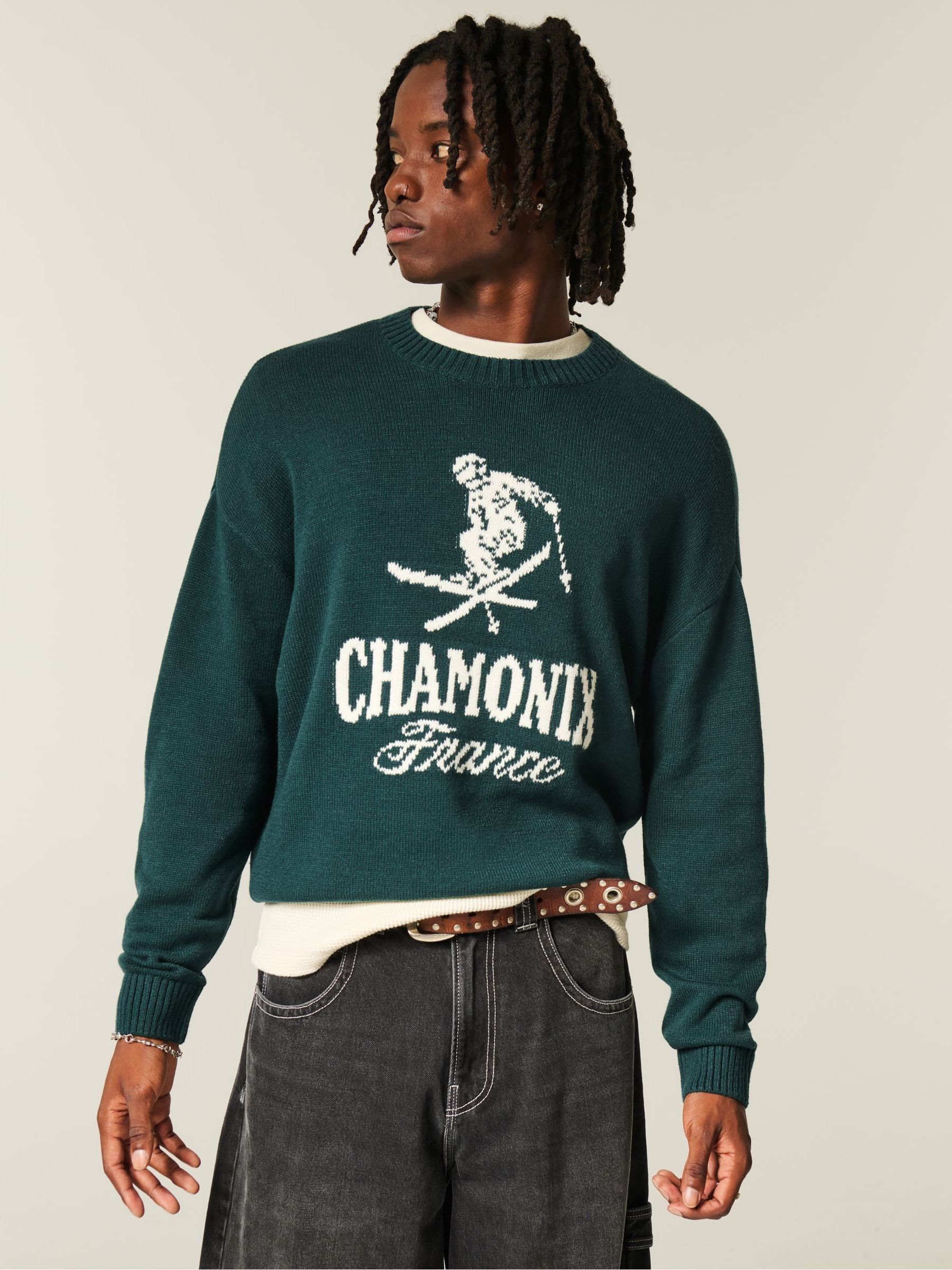 Buy Hollister Green Crew Neck Apres Ski Sweatshirt from Next USA