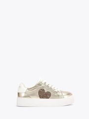 Kurt Geiger London Gold Kids Mini Lana Heart Trainers - Image 1 of 4