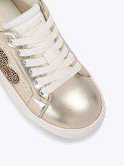 Kurt Geiger London Gold Kids Mini Lana Heart Trainers - Image 4 of 4