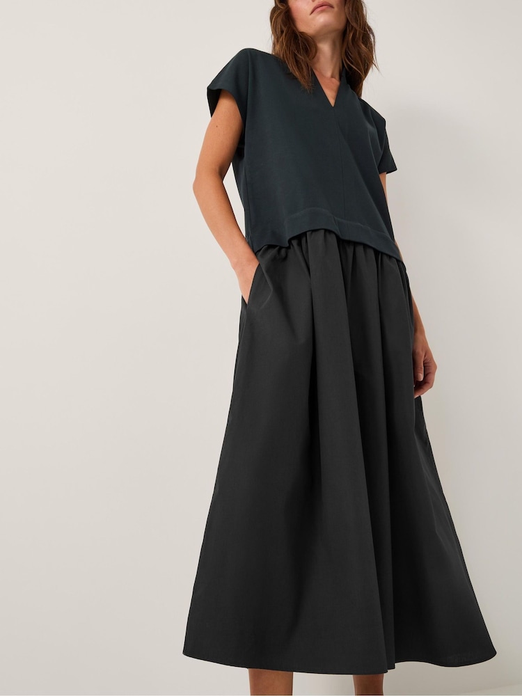 Monsoon Blue Felly Cap Sleeve Mix Maxi Dress - Image 1 of 4 Monsoon Blue Felly Cap Sleeve Mix Maxi Dress - Image 1 of 4