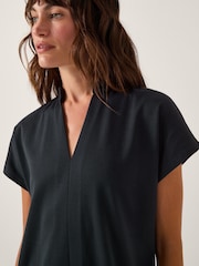 Monsoon Blue Felly Cap Sleeve Mix Maxi Dress - Image 2 of 4