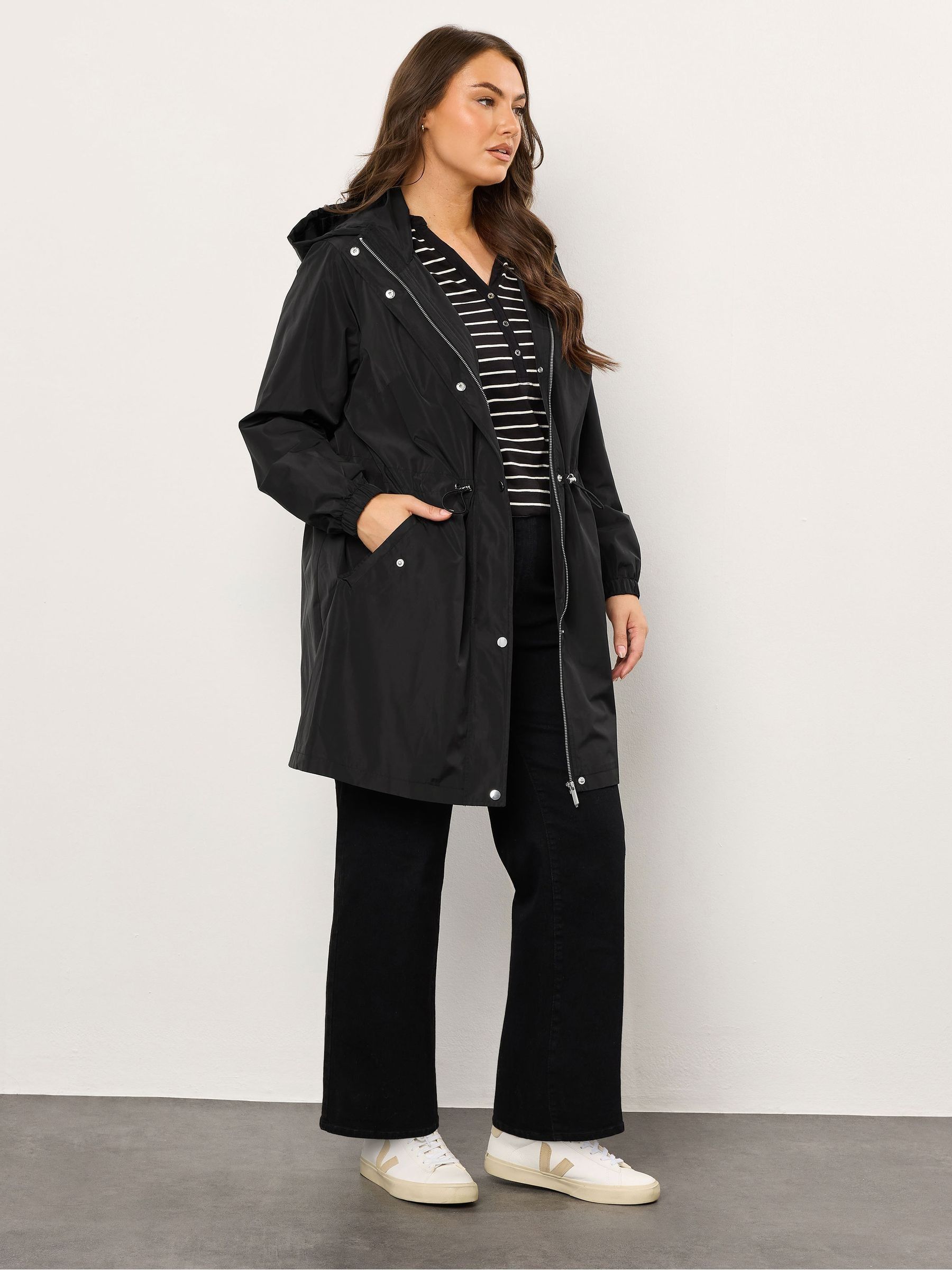 Evans Women's Black Lightweight Raincoat - Image 1