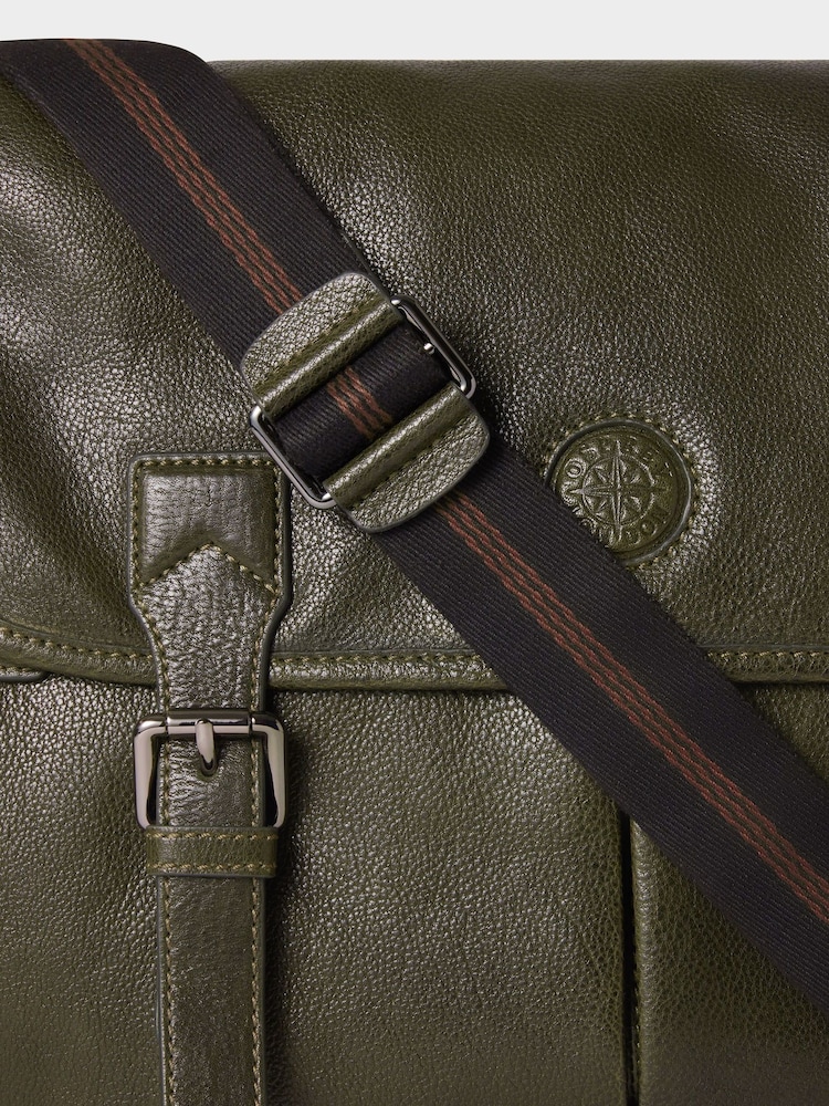 Osprey London Black The Compass Leather Saddle Bag - Image 5 of 5 Osprey London Black The Compass Leather Saddle Bag - Image 5 of 5