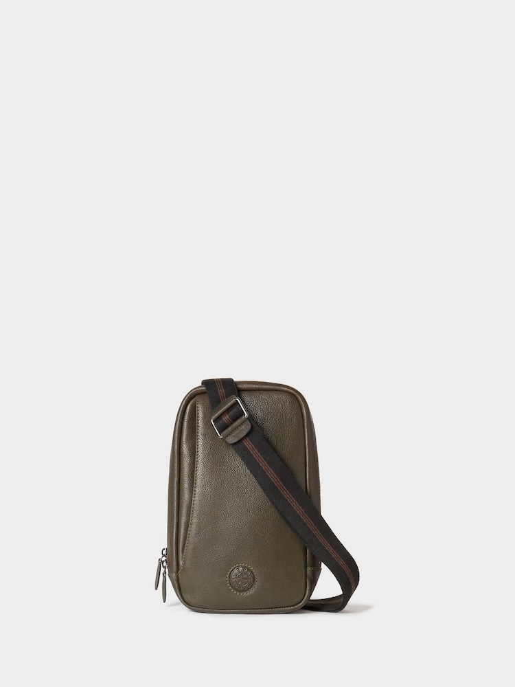 OSPREY LONDON The Compass Leather Sling Black Bag - Image 1 of 5 OSPREY LONDON The Compass Leather Sling Black Bag - Image 1 of 5