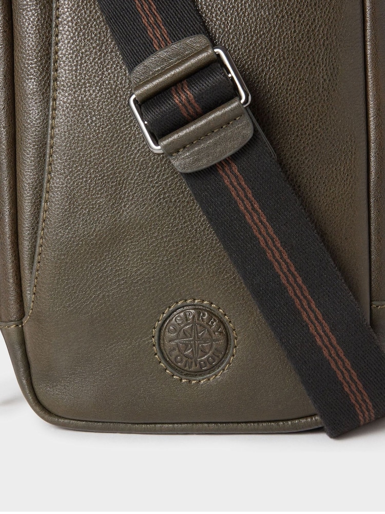 OSPREY LONDON The Compass Leather Sling Black Bag - Image 5 of 5 OSPREY LONDON The Compass Leather Sling Black Bag - Image 5 of 5