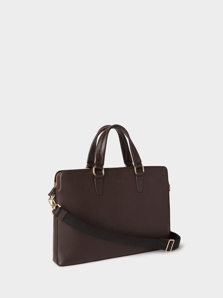 Osprey London Brown The Mercury Leather Laptop Bag - Image 2 of 6 Osprey London Brown The Mercury Leather Laptop Bag - Image 2 of 6