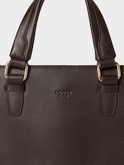 Osprey London Brown The Mercury Leather Laptop Bag - Image 4 of 6