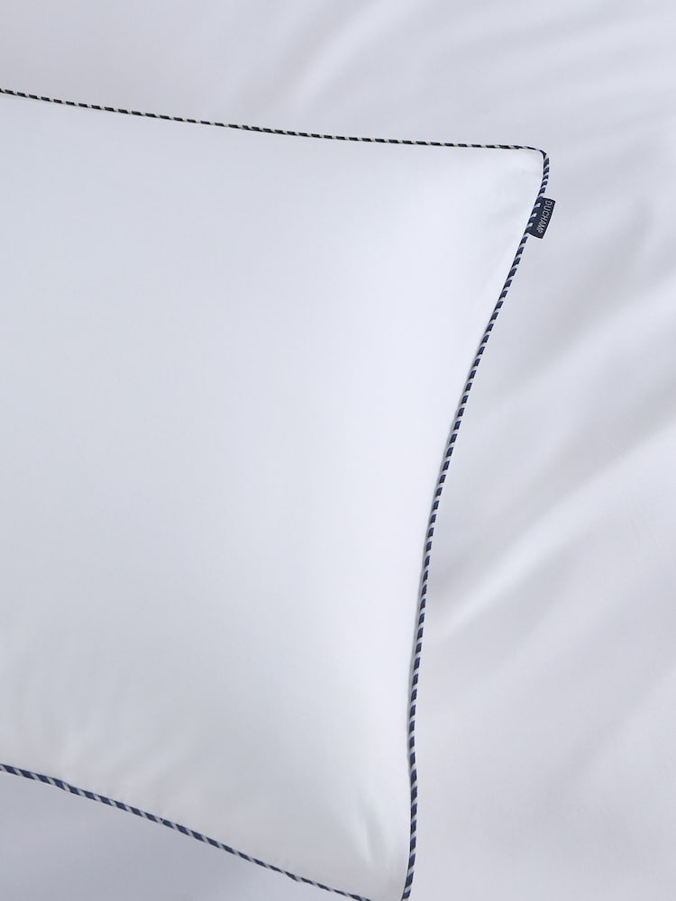 Duchamp Bright White Premium Cotton Sateen Piped Edge Duvet Set - Image 2 of 2 Duchamp Bright White Premium Cotton Sateen Piped Edge Duvet Set - Image 2 of 2