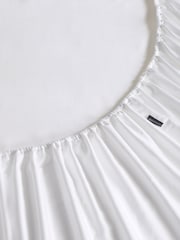 Duchamp Bright White Premium Cotton Sateen Fitted Sheet - Image 2 of 2