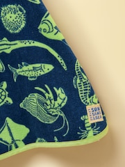 Joules Boys' Decker Blue Towelling Poncho - Image 3 of 5