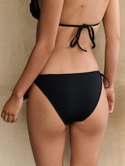 B by Ted Baker Tie Side Black Embroidery Bikini Briefs - Image 4 of 5
