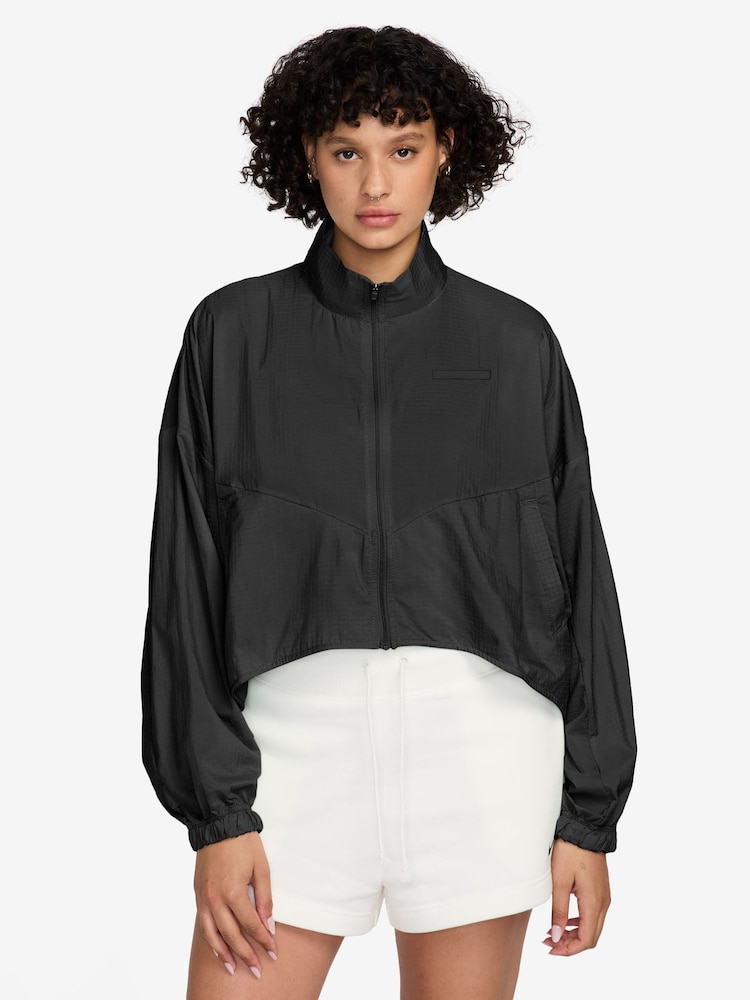 Nike Black Lighweight Ripstop Windrunner Jacket - Image 1 of 3
