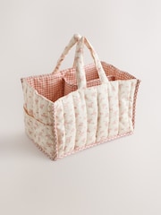 Pink Ditsy Floral Baby Nappy Caddy - Image 2 of 6