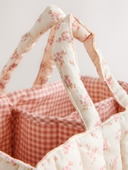 Pink Ditsy Floral Baby Nappy Caddy - Image 3 of 6