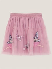 Monsoon Pink Butterfly Fairy Mesh Skirt - Image 1 of 3