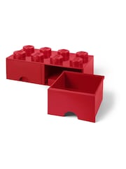 LEGO Bright Red Drawer 8 Brick Storage - Image 3 of 5