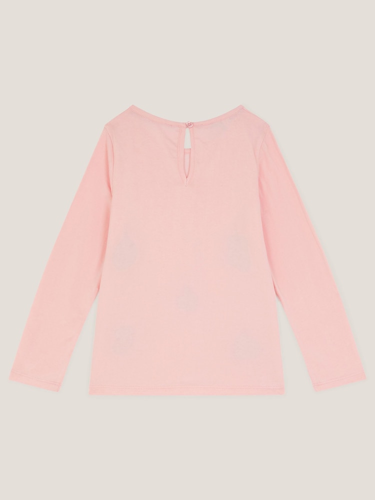 Monsoon Pink Christmas Baubles Long Sleeve Top - Image 2 of 3