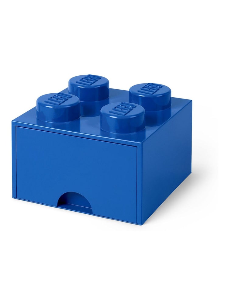 Lego Bright Blue Drawer 4 Brick - Image 1 of 5