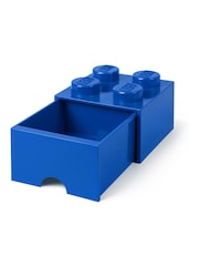 Lego Bright Blue Drawer 4 Brick - Image 2 of 5