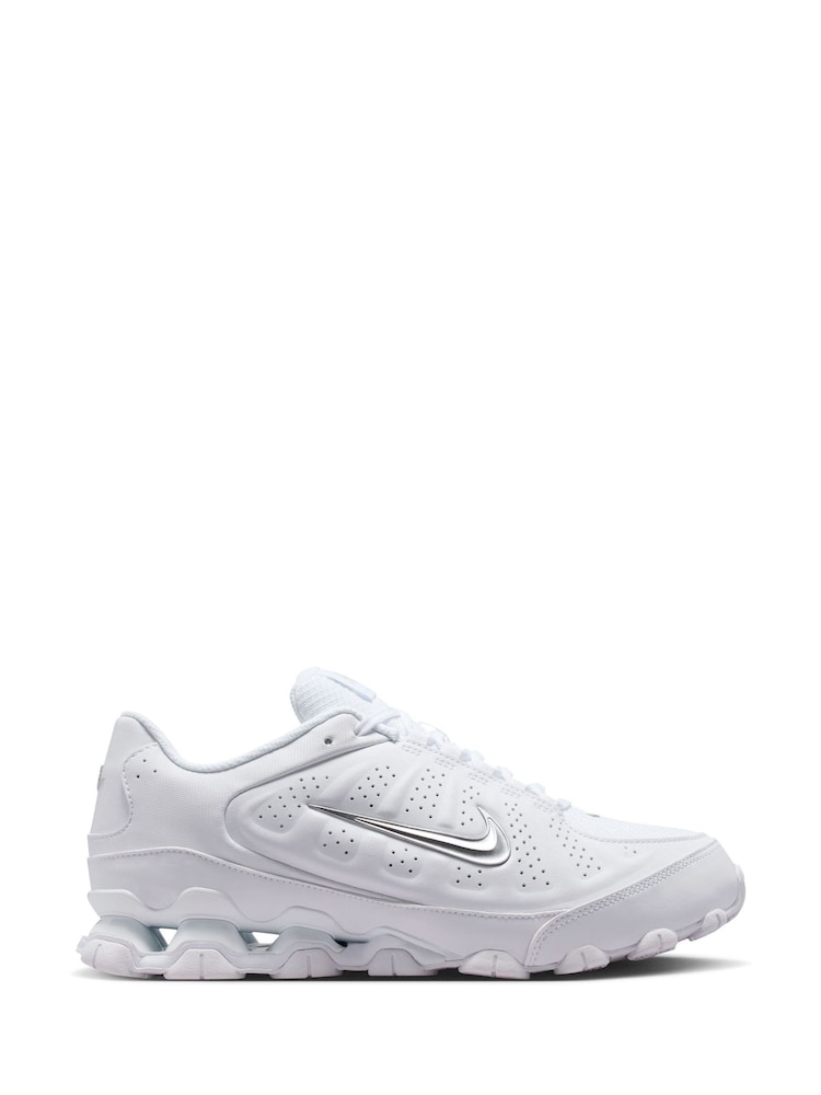 Nike White/Silver Reax 8 Trainers - Image 1 of 7 Nike White/Silver Reax 8 Trainers - Image 1 of 7