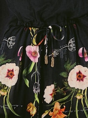 B by Ted Baker Beaded Beach Black Floral Playsuit - Image 5 of 6
