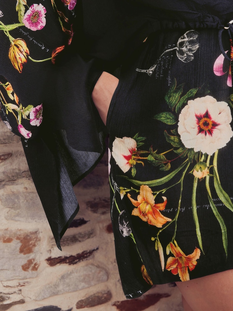 B by Ted Baker Beaded Beach Black Floral Playsuit - Image 6 of 6 B by Ted Baker Beaded Beach Black Floral Playsuit - Image 6 of 6