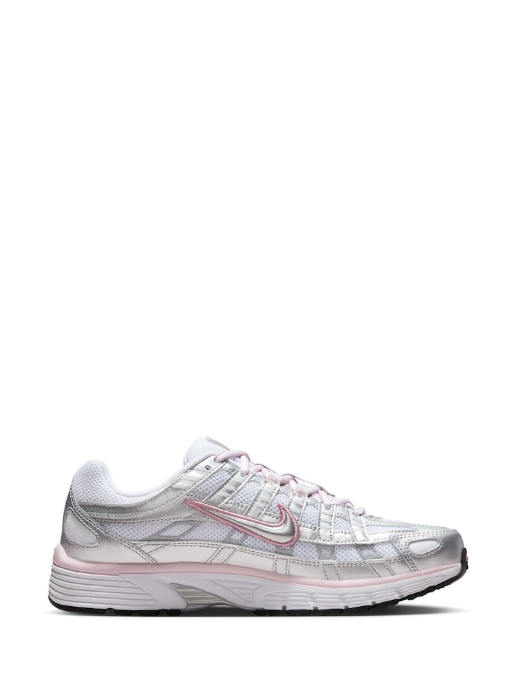 Nike Silver Pink P 6000 Trainers - Image 1 of 7