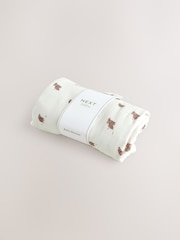 Neutral Hamish Cotton Baby Muslin Blanket - Image 5 of 7