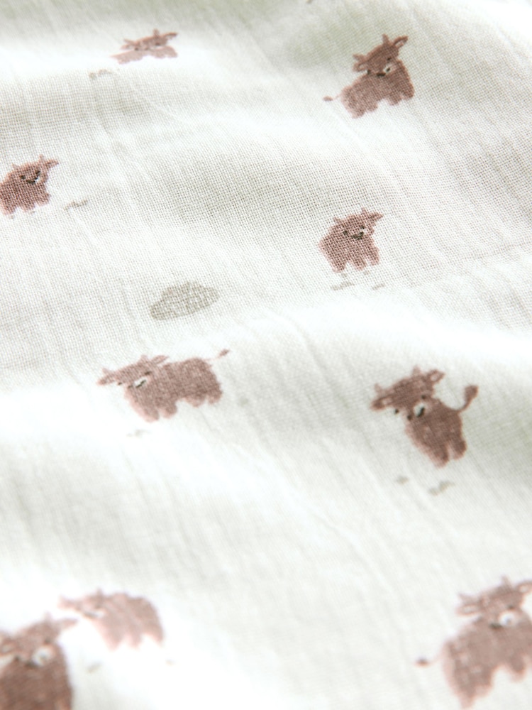 Neutral Hamish Cotton Baby Muslin Blanket - Image 7 of 7