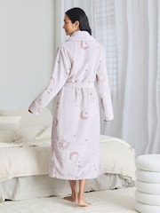 Chelsea Peers Natural Fleece Burnout Cosmic Constellations Dressing Gown - Image 4 of 6