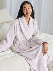 Chelsea Peers Natural Fleece Burnout Cosmic Constellations Dressing Gown - Image 5 of 6
