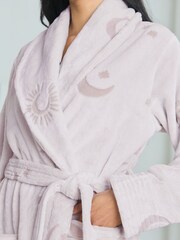 Chelsea Peers Natural Fleece Burnout Cosmic Constellations Dressing Gown - Image 6 of 6