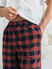 Chelsea Peers Blue After Hours Elephant Print Long Checkerboard Pyjamas Set - Image 3 of 6