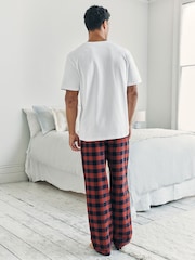 Chelsea Peers Blue After Hours Elephant Print Long Checkerboard Pyjamas Set - Image 4 of 6