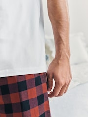 Chelsea Peers Blue After Hours Elephant Print Long Checkerboard Pyjamas Set - Image 6 of 6