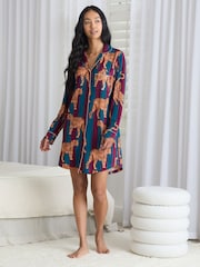 Chelsea Peers Red Tiger Stripe Print Nightshirt - Image 1 of 5