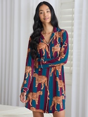 Chelsea Peers Red Tiger Stripe Print Nightshirt - Image 3 of 5
