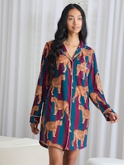 Chelsea Peers Red Tiger Stripe Print Nightshirt - Image 4 of 5
