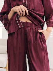 Chelsea Peers Satin Star Stripes Jacquard Long Pyjamas Set - Bild 3 von 7
