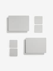 Set of 4 Grey Wooden Placemats and Coasters - Image 1 of 1