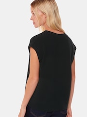 Whistles Black Cashmere V-Neck Tank - Image 2 of 5