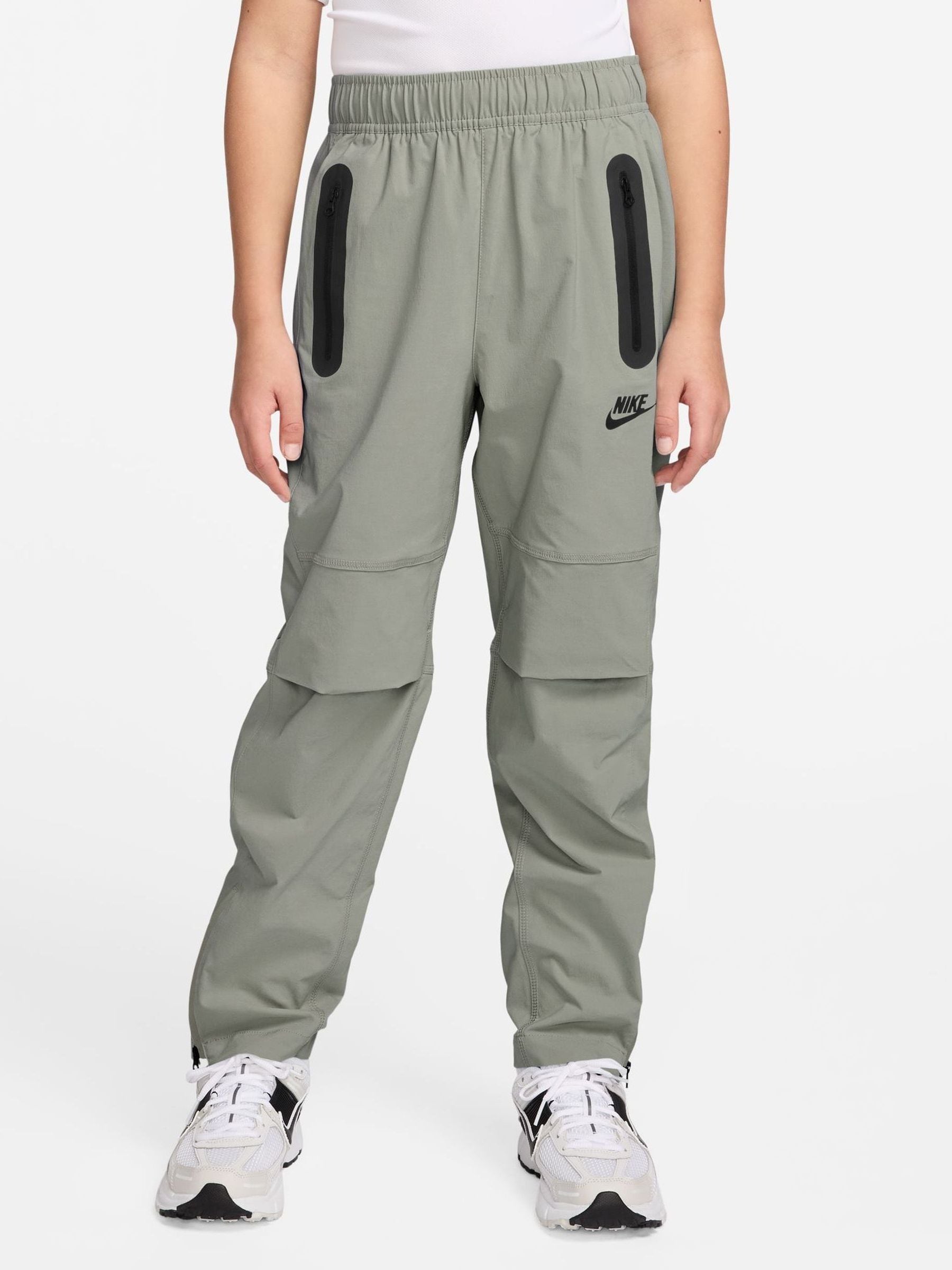 nike tapered joggers grey