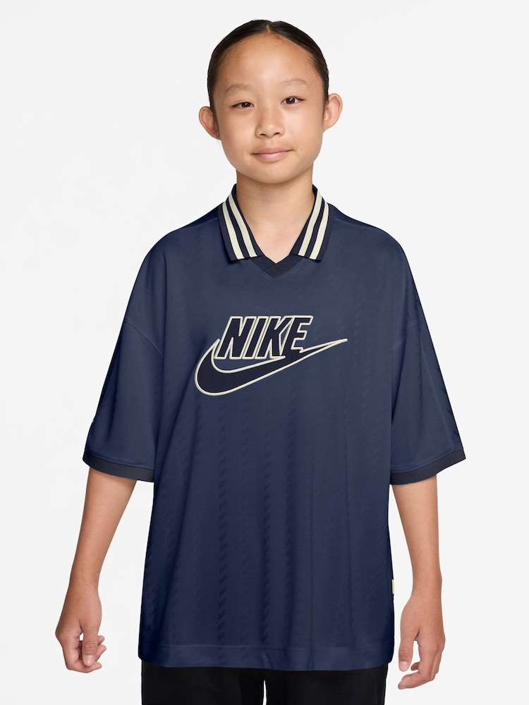Nike Midnight Navy Football Style Jersey T-Shirt - Image 1 of 3