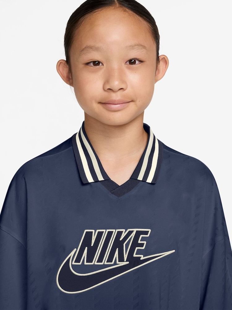 Nike Midnight Navy Football Style Jersey T-Shirt - Image 3 of 3