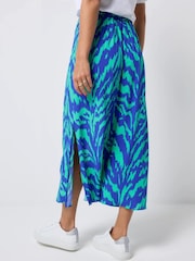 SCAMP & DUDE Blue Button Through Skirt Candy Zebra - Image 2 of 6