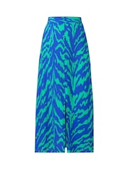 SCAMP & DUDE Blue Button Through Skirt Candy Zebra - Image 6 of 6