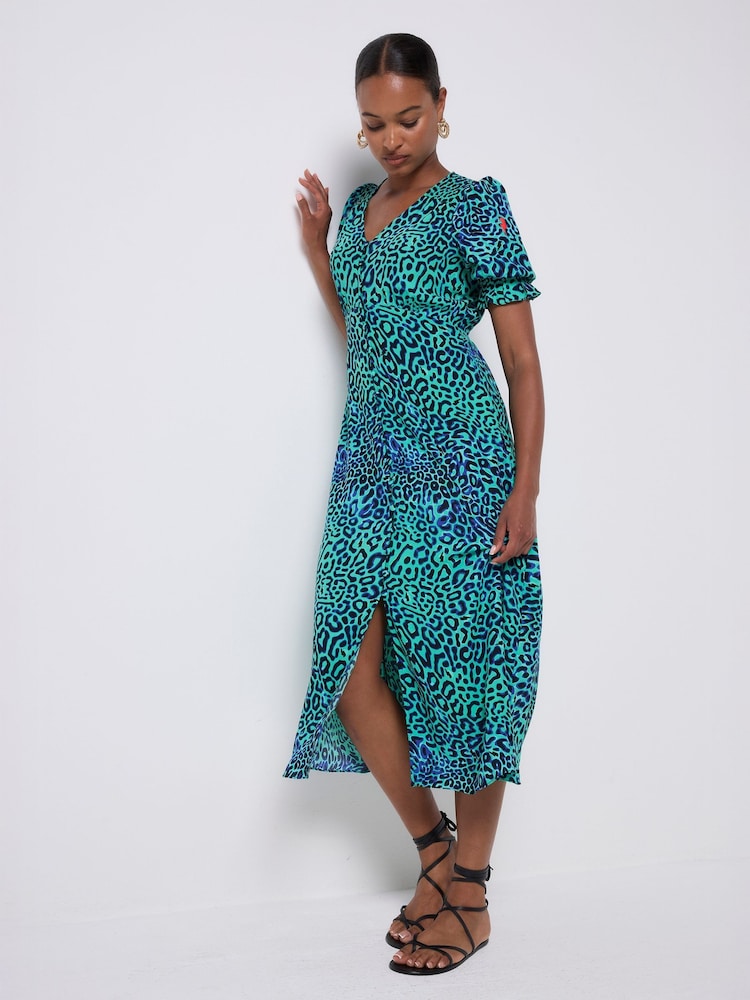 SCAMP & DUDE Flute Sleeve Midi Tea Dress - Imagem 2 de 5