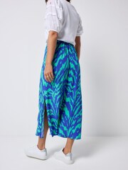 SCAMP & DUDE Blue Split Front Skirt Candy Zebra - Image 3 of 5